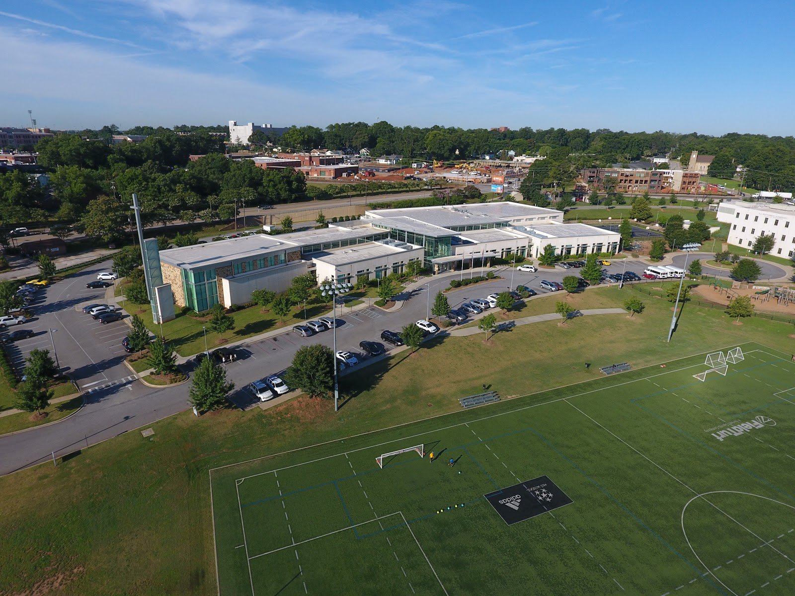 Aerial view of the Greenville Kroc Center